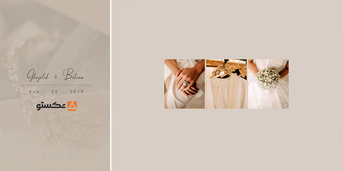 عکس گل عروس به همراه حلقه و لباس عروس و داماد در عکستو