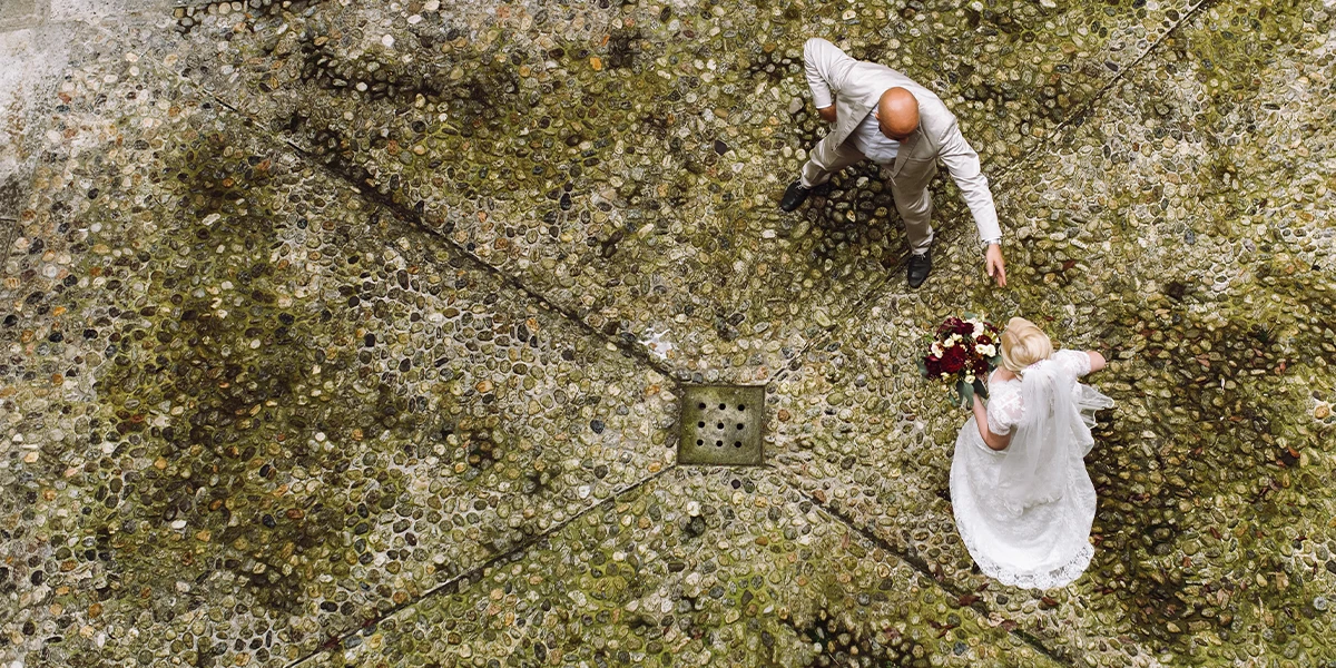 ‌عکاسی عروسی با هلی شات در عکستو
